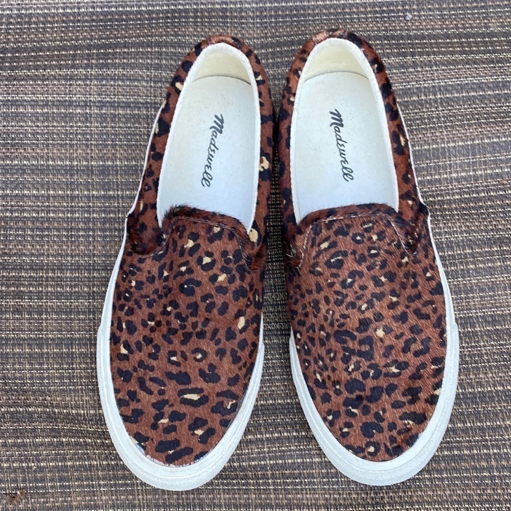 MADEWELL CALF HAIR SLIP ON SNEAKERS SIZE 6.5 WOMEN